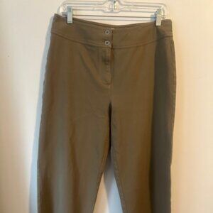 Chico's Khaki High rise front zip ankle pants, size 1.5/10